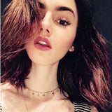 Women Gold Color Chain Star Choker Necklace Collana Kolye Bijoux Collares Mujer gargantilha Collier Femme
