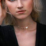 Women Gold Color Chain Star Choker Necklace Collana Kolye Bijoux Collares Mujer gargantilha Collier Femme