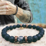 Men Bracelet Natural Moonstone Bead Tibetan Buddha Bracelet chakra Lava Stone Diffuser Bracelets Men Jewelry gift Drop Shipping