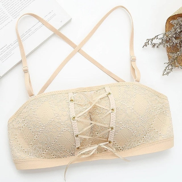 Sexy Women Underwear Lingerie Strapless Bra for Wedding Dress Push Up Lace Invisible Bra Backless Brassiere BH
