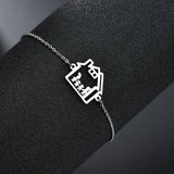 Cute Stainless Steel Mom Dad Kids Family Bracelets Women Gold Adjustable Figure Bracelets Girls Jewelry