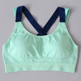 Sexy Sports Bra Top for Fitness Women Push Up Cross Straps Yoga Running Gym Femme Active Wear Padded Underwear Crop Tops Female