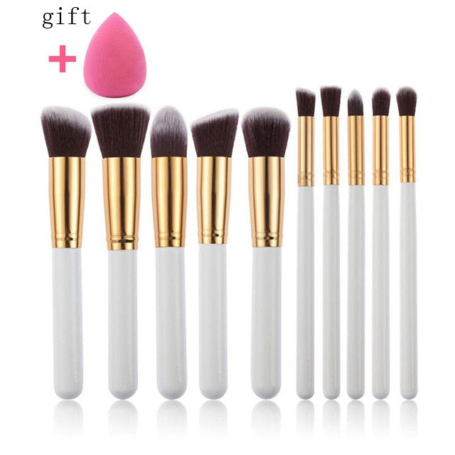 Makeup Brushes tool set 10pcs Professional Powder Foundation Eyeshadow Make Up Brushes Cosmetics Soft Synthetic Hair