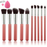 Makeup Brushes tool set 10pcs Professional Powder Foundation Eyeshadow Make Up Brushes Cosmetics Soft Synthetic Hair