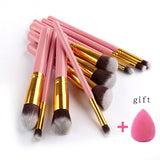 Makeup Brushes tool set 10pcs Professional Powder Foundation Eyeshadow Make Up Brushes Cosmetics Soft Synthetic Hair