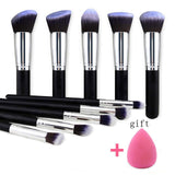 Makeup Brushes tool set 10pcs Professional Powder Foundation Eyeshadow Make Up Brushes Cosmetics Soft Synthetic Hair