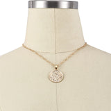 MAA-OE Bohemia Portrait Alloy Gold Coin Pendant Necklaces For Women Vintage Rose Fashion Long Necklace 2019 Jewelry Gifts