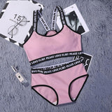 Maidy Female Bra Set Seamless Lingerie Sport Bra Brief Sets Cotton Active Bras Wire Free Underwear Women Size 32-34-36 A-B-C