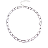 NEW Box Chain Toggle Clasp Gold Necklace Mixed Linked Circle Necklaces for Women Minimalist Choker Necklace collier femme collar