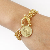FLASHBUY 2020 Gold Color Charm Chain Bracelets For Women Men Stainless Steel Alloy Bracelets Fashion Jewelry Gift Hot Sale New