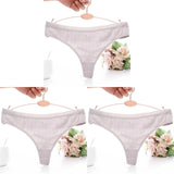3PCS/Set Embossed Thong Cotton Panties for Women Underwear Sexy Lingerie Female Underpants 3D Striped Cotton G-string Panties