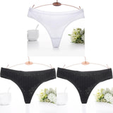3PCS/Set Embossed Thong Cotton Panties for Women Underwear Sexy Lingerie Female Underpants 3D Striped Cotton G-string Panties