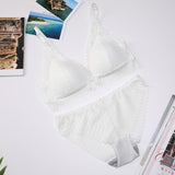 CINOON French Lace Front Closure Bra And Panties Set Women Sexy Lingerie Set Push Up Bralette Embroidery Underwear Brassiere