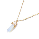 IPARAM Fashion Trend Crystals Necklace Bohemian Hexagon Opal Pendant Necklace Female Hexagon Crystal Necklace Gift 2020 NEW