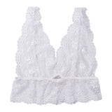Sexy Women  Deep V Floral Lace Lingerie Bralette Crop Top Unpadded e Bra Sheer Mesh Bra
