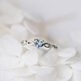 Huitan Simple Heart Ring For Women Female Cute Finger Rings Romantic Birthday Gift For Girlfriend Fashion Zircon Stone Jewelry