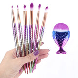 Makeup Brushes Kit Natural Tool Mermai Pencil Cosmetics Foundation Artist Mermaid Highlighter Face Set Of Bronzer Eyeshadow Lip