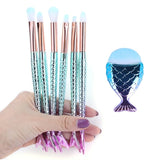 Makeup Brushes Kit Natural Tool Mermai Pencil Cosmetics Foundation Artist Mermaid Highlighter Face Set Of Bronzer Eyeshadow Lip