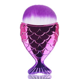 Make Up Brushes Cosmetic Professional Tail Mermaid Holder Shape Makeup Brush Foundation Cosmetic Fish Tools Kit Powder Face