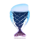 Make Up Brushes Cosmetic Professional Tail Mermaid Holder Shape Makeup Brush Foundation Cosmetic Fish Tools Kit Powder Face