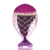 Make Up Brushes Cosmetic Professional Tail Mermaid Holder Shape Makeup Brush Foundation Cosmetic Fish Tools Kit Powder Face
