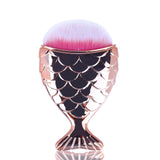 Make Up Brushes Cosmetic Professional Tail Mermaid Holder Shape Makeup Brush Foundation Cosmetic Fish Tools Kit Powder Face