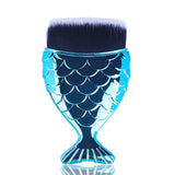 Make Up Brushes Cosmetic Professional Tail Mermaid Holder Shape Makeup Brush Foundation Cosmetic Fish Tools Kit Powder Face