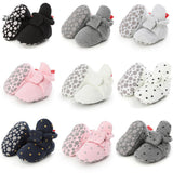 Newborn Baby Socks Shoes Boy Girl Star Toddler First Walkers Booties Cotton Comfort Soft Anti-slip Warm Infant Crib Shoes
