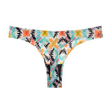 Sexy thong thin soft breathable ice silk leopard underwear panties women's seamless t-back low-rise erotic lingerie G-strip