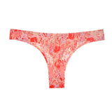 Sexy thong thin soft breathable ice silk leopard underwear panties women's seamless t-back low-rise erotic lingerie G-strip