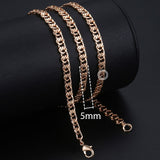 Fashion Necklace For Women Men 585 Rose Gold Venitian Curb Snail Foxtail Link Chains Necklace Fashion Jewelry 50cm 60cm CNN1