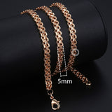 Fashion Necklace For Women Men 585 Rose Gold Venitian Curb Snail Foxtail Link Chains Necklace Fashion Jewelry 50cm 60cm CNN1