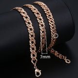Fashion Necklace For Women Men 585 Rose Gold Venitian Curb Snail Foxtail Link Chains Necklace Fashion Jewelry 50cm 60cm CNN1