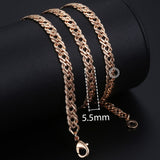Fashion Necklace For Women Men 585 Rose Gold Venitian Curb Snail Foxtail Link Chains Necklace Fashion Jewelry 50cm 60cm CNN1