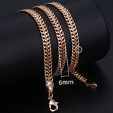Fashion Necklace For Women Men 585 Rose Gold Venitian Curb Snail Foxtail Link Chains Necklace Fashion Jewelry 50cm 60cm CNN1