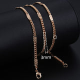 Fashion Necklace For Women Men 585 Rose Gold Venitian Curb Snail Foxtail Link Chains Necklace Fashion Jewelry 50cm 60cm CNN1