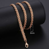 Fashion Necklace For Women Men 585 Rose Gold Venitian Curb Snail Foxtail Link Chains Necklace Fashion Jewelry 50cm 60cm CNN1