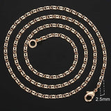 Fashion Necklace For Women Men 585 Rose Gold Venitian Curb Snail Foxtail Link Chains Necklace Fashion Jewelry 50cm 60cm CNN1