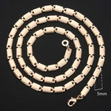 Fashion Necklace For Women Men 585 Rose Gold Venitian Curb Snail Foxtail Link Chains Necklace Fashion Jewelry 50cm 60cm CNN1