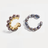 2020 New Fashion Pearl Ear Cuff Bohemia Stackable C Shaped CZ Rhinestone Small Earcuffs Clip Earrings for Women Wedding Jewelry