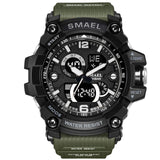 SMAEL Men Military Watch 50m Waterproof Wristwatch LED Quartz Clock Male relogios masculino 1617 Digital Sports Watches Men's