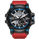 SMAEL Men Military Watch 50m Waterproof Wristwatch LED Quartz Clock Male relogios masculino 1617 Digital Sports Watches Men's