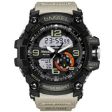 SMAEL Men Military Watch 50m Waterproof Wristwatch LED Quartz Clock Male relogios masculino 1617 Digital Sports Watches Men's