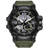SMAEL Men Military Watch 50m Waterproof Wristwatch LED Quartz Clock Male relogios masculino 1617 Digital Sports Watches Men's