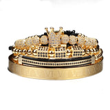 Luxury Roman Royal Crown Charm Bracelet Men Fashion 2020 New Gold Braided Adjustable Men Bracelet For Hip Hop Jewelry Gift