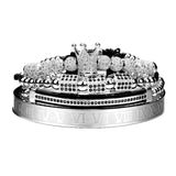 Luxury Roman Royal Crown Charm Bracelet Men Fashion 2020 New Gold Braided Adjustable Men Bracelet For Hip Hop Jewelry Gift