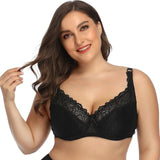 Plusgalpret Plus Size Bra DD DDD E F Cup Sexy Lace Bra For Women Large Size Full coverage Fashion Lingerie Ultra thin Underwear