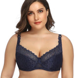 Plusgalpret Plus Size Bra DD DDD E F Cup Sexy Lace Bra For Women Large Size Full coverage Fashion Lingerie Ultra thin Underwear