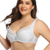 Plusgalpret Plus Size Bra DD DDD E F Cup Sexy Lace Bra For Women Large Size Full coverage Fashion Lingerie Ultra thin Underwear