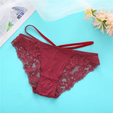 FINETOO Sexy Lace Panties Women Underwear M-XL Hollow Band Sexy Briefs Female Lingerie 7 Colors Floral Ladies Underpants Panties